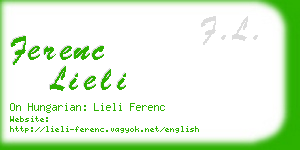 ferenc lieli business card